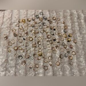 Elegant Gold and Silver Ring Set